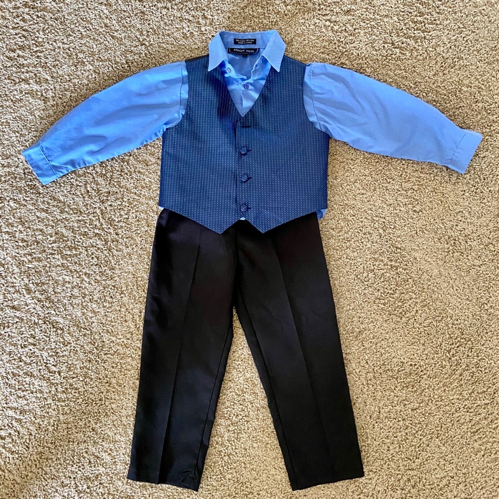 Formal Boy Dress Suit 3 Pc Set (Vest, Shirt, Pant)